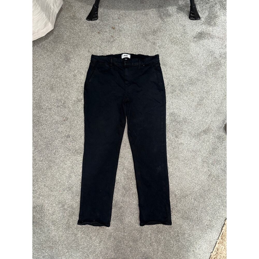PAIGE denim rianne boyfriend straight leg black jeans size 30